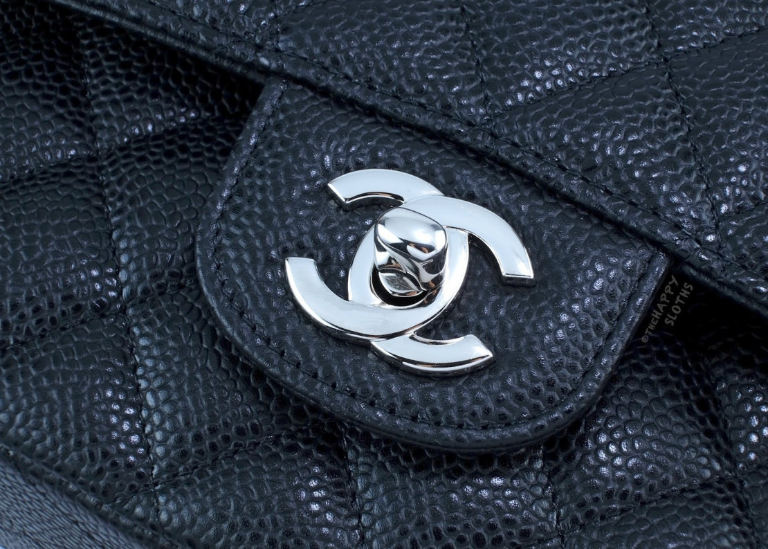 Classic Single Flap Jumbo Bag Caviar Leather Black