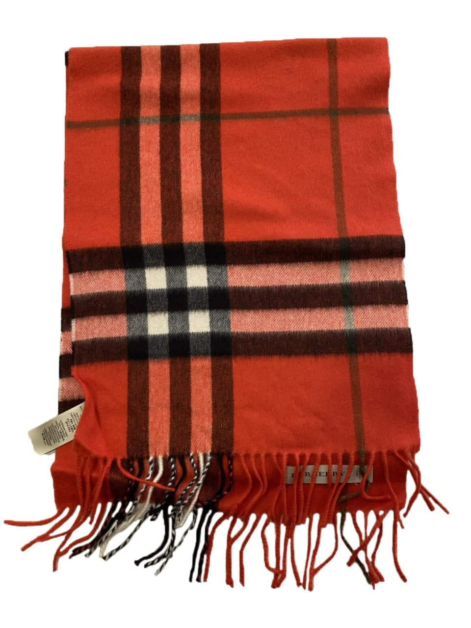 Burberry store orange scarf