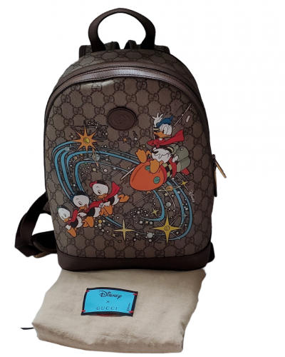 Gucci x Disney Donald Duck Backpack Mini GG Supreme Beige/Ebony