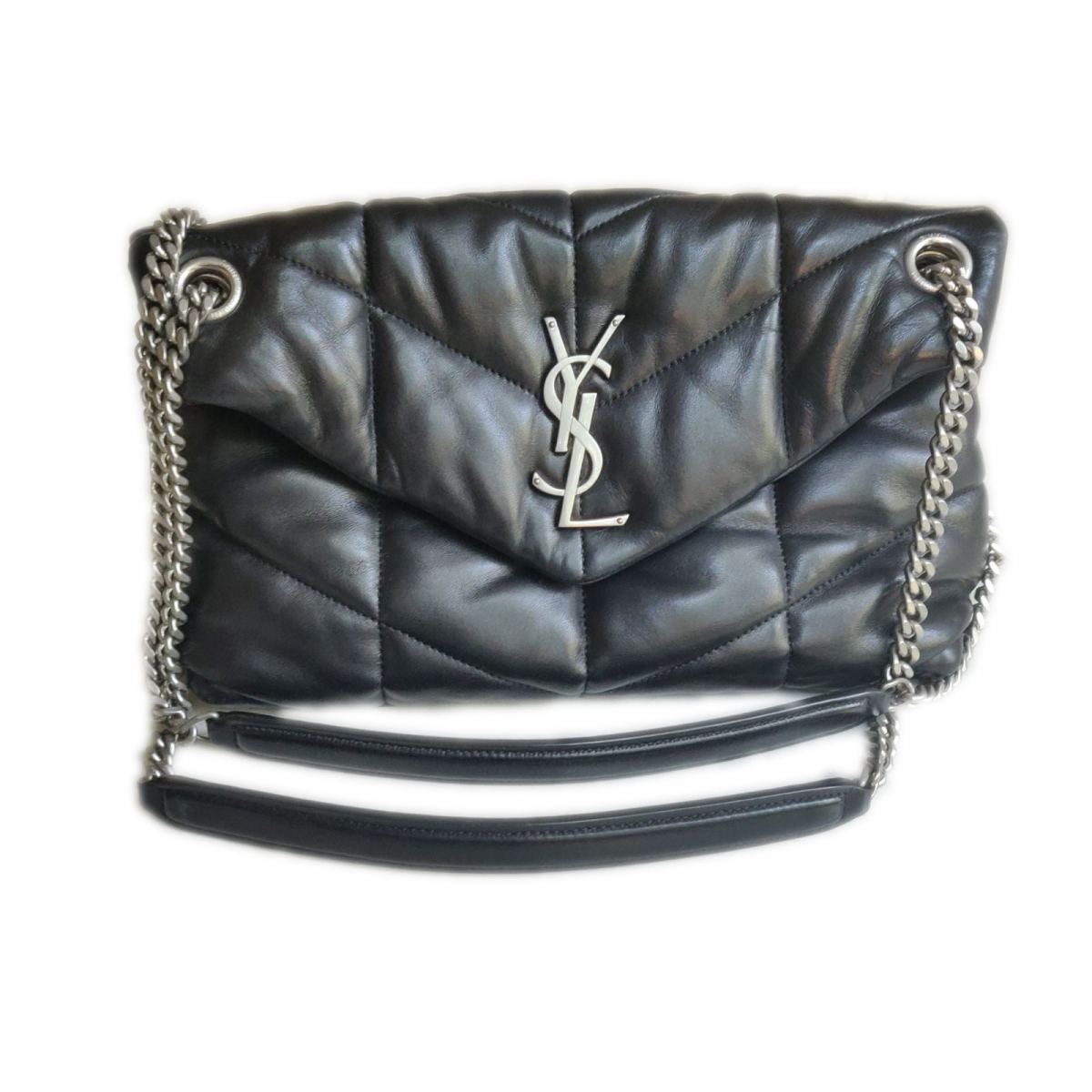 Pre-owned Yves Saint Laurent Lou Lou Puffer Black Bag