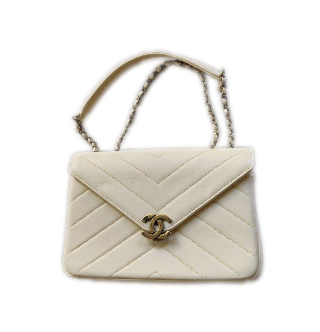 Chanel chevron best sale envelope bag