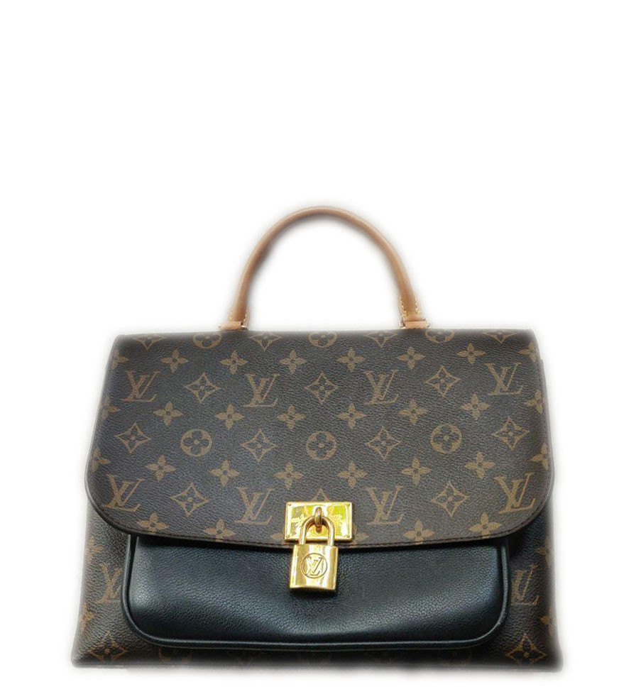 Louis Vuitton Marignan Handbag Monogram Canvas with Leather Brown