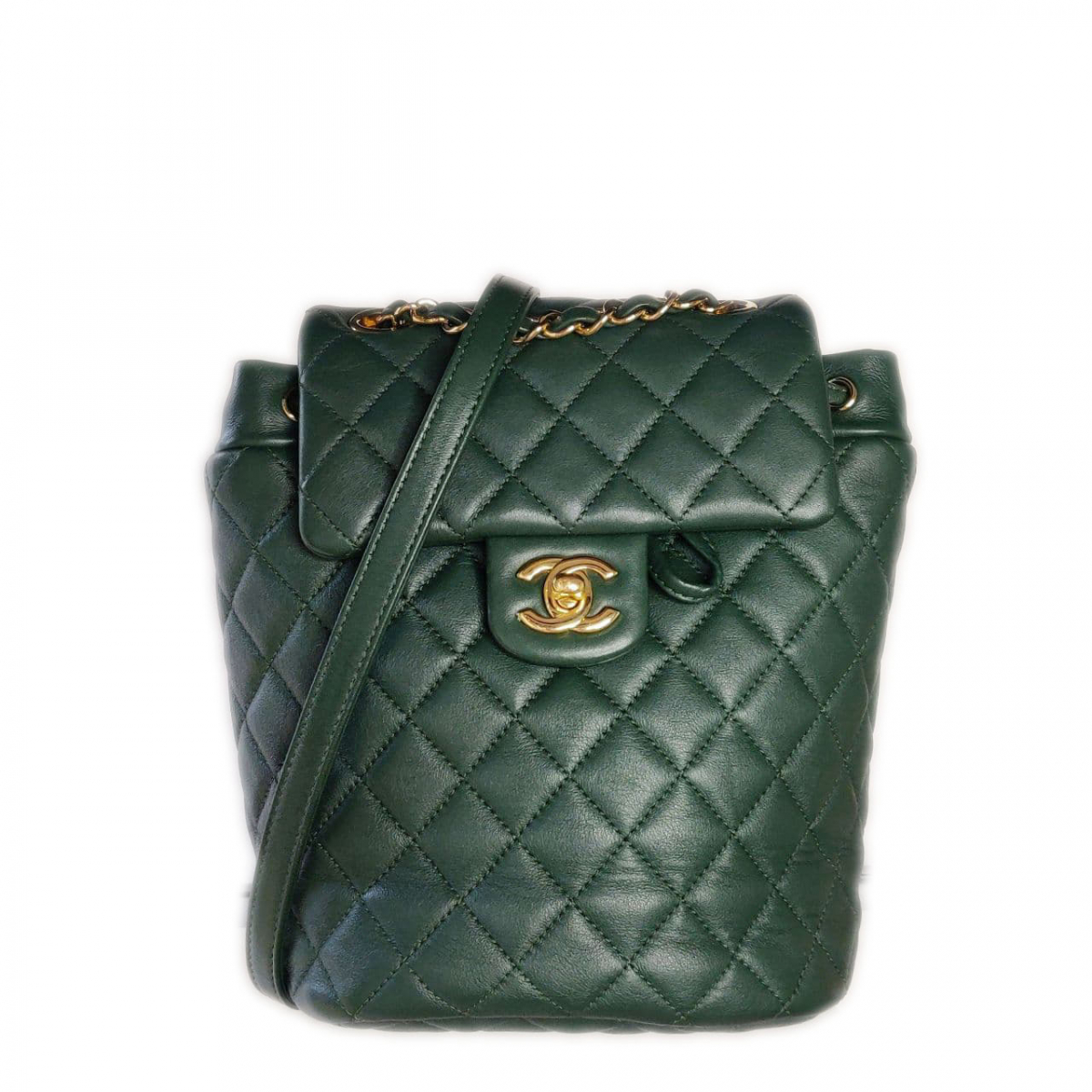 Chanel Green Small Urban Spirit Backpack pre-owned 