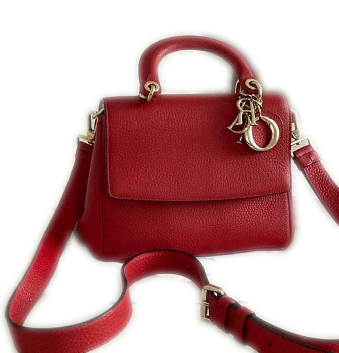 Buy pre owned Christian Dior Red Caviar Leather Be Dior Small Flap