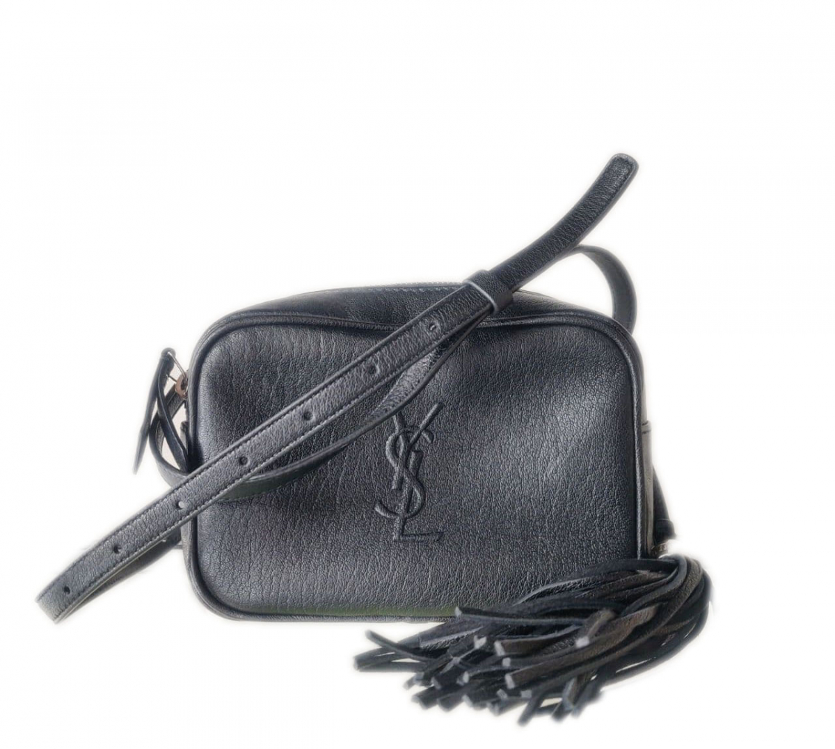 Buy pre-owned Yves Saint Laurent Black Leather Monogram Lou Belt